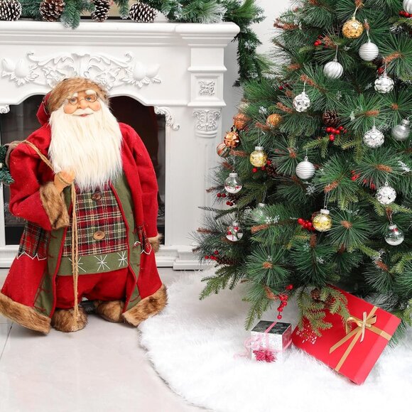 59 In Christmas Tree Skirt Faux Fur Tree Skirt for Party Decorations X003Y9GVVR - Picture 8 of 8